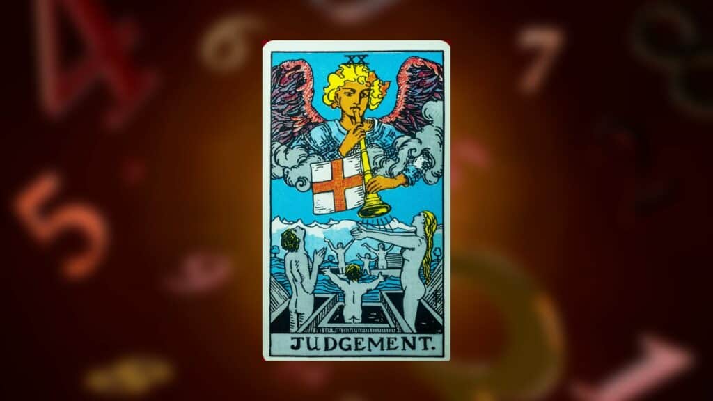 Carta O Julgamento no tarot representando a energia do número 20.