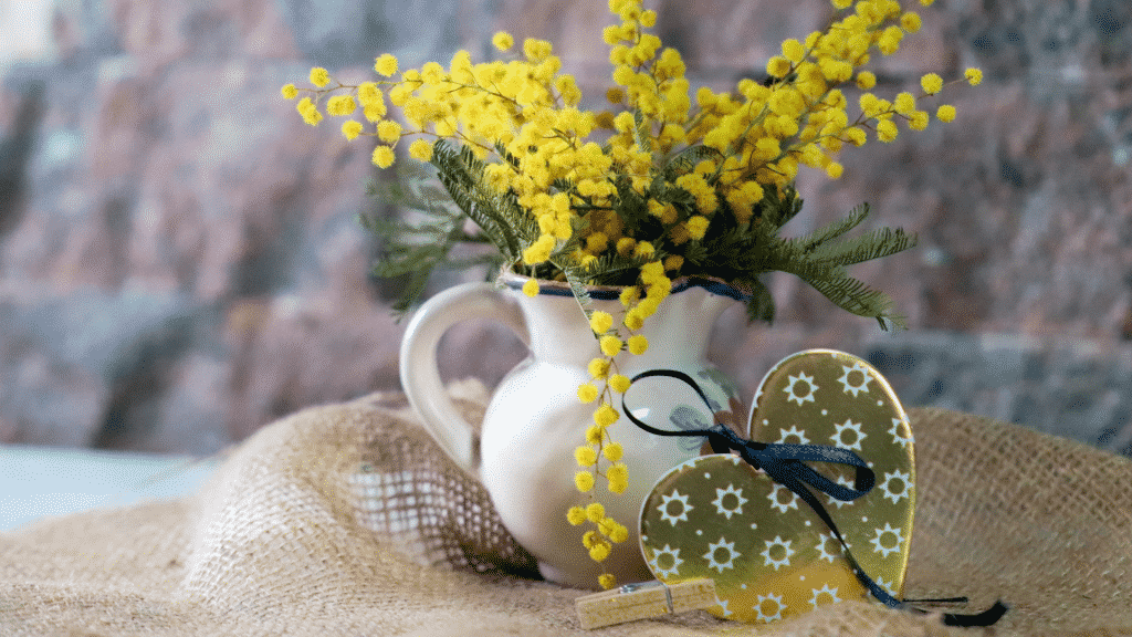 Flores em vaso para presente