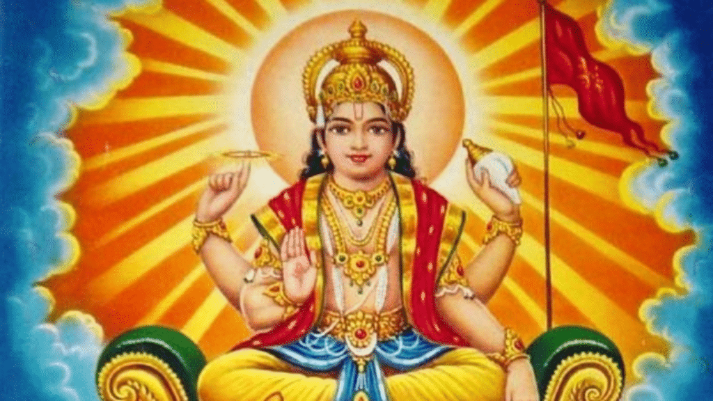 Ilustração da deusa Surya