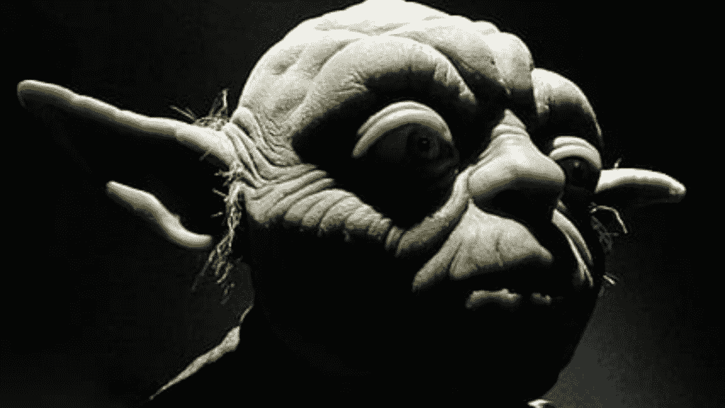 Imagem escurecida do mestre Yoda