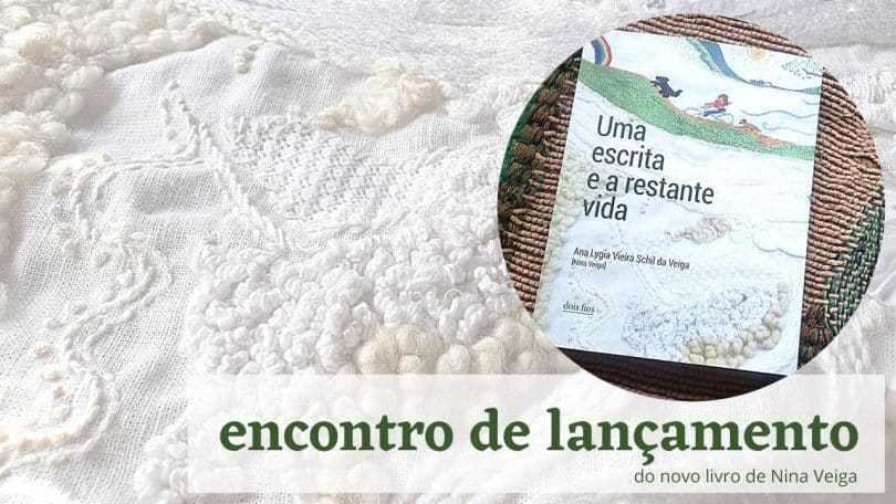 Foto do livro "Uma escrita e a restante vida" em arte digital