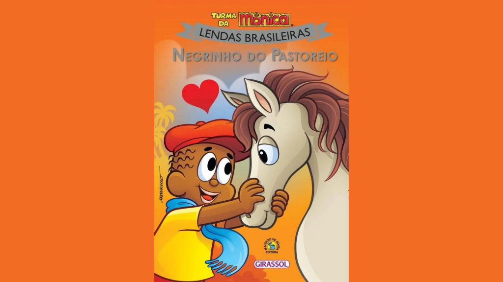Capa do livro Negrinho do Pastoreio, pertencente à coleção Turma da Mônica em: Lendas Brasileiras, lançado em 2010.
