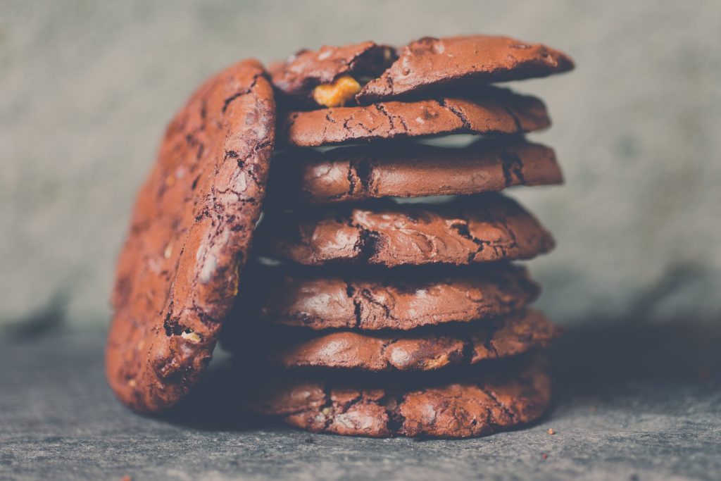 Cookies de chocolate.