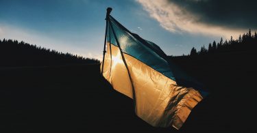 Bandeira da Ucrânia.