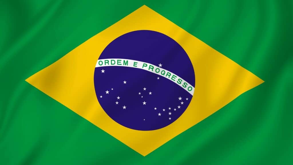 A bandeira do Brasil.
