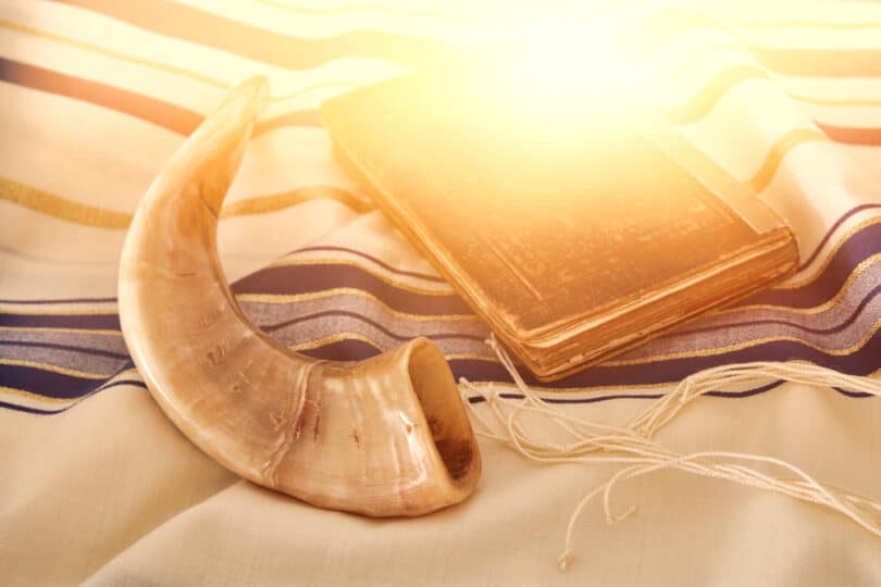 Imagem abstrata do Xaile de Oração - Tallit, símbolo religioso judaico