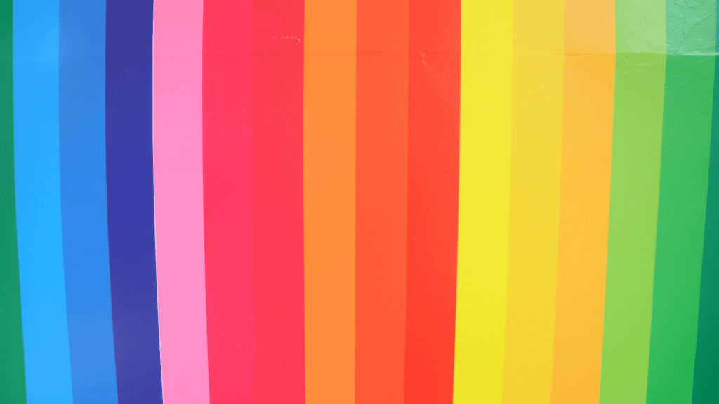 Arco-íris em bloco de cores