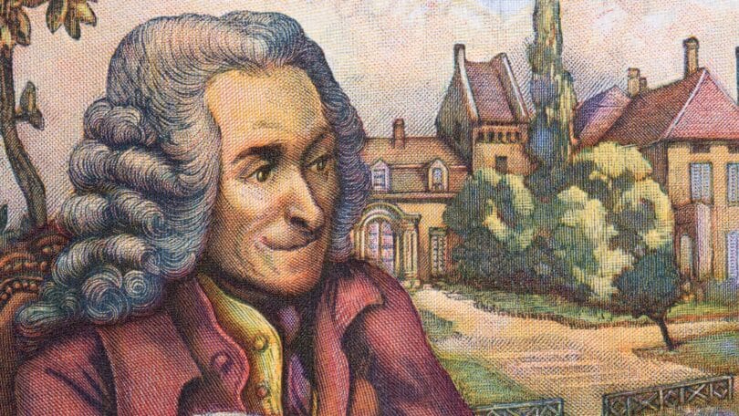 Imagem da pintura do filosofo Francois de Voltaire