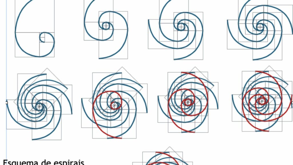 Imagem de formas geométricas em espiral