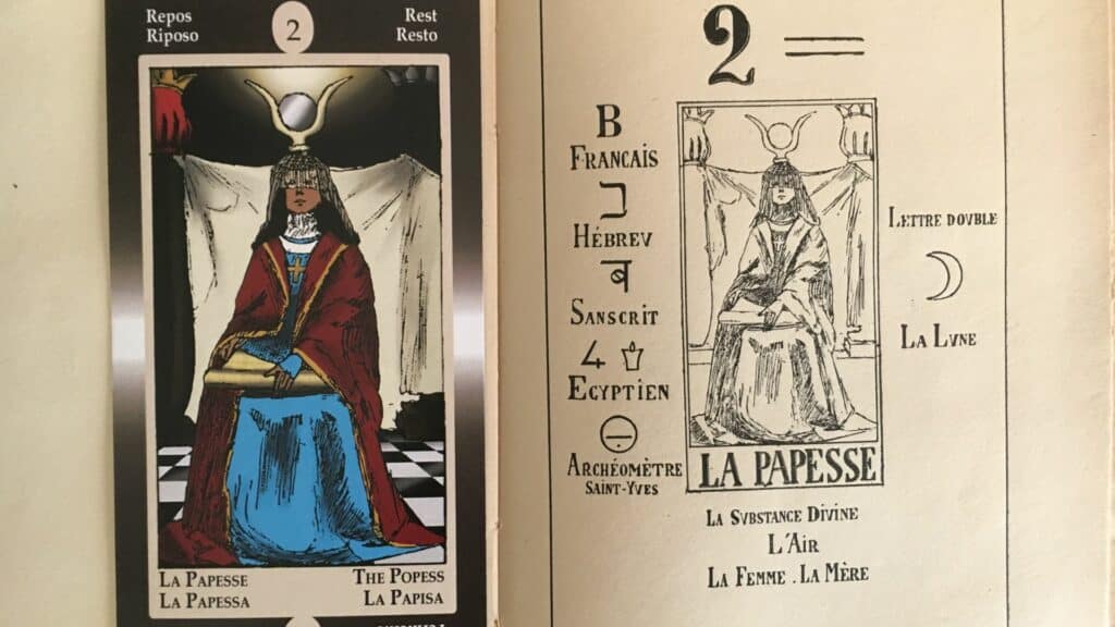 Imagem da carta de tarot A Papisa