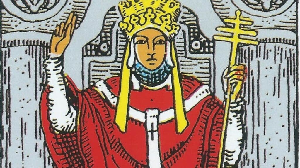 Imagem da carta de tarot O Papa