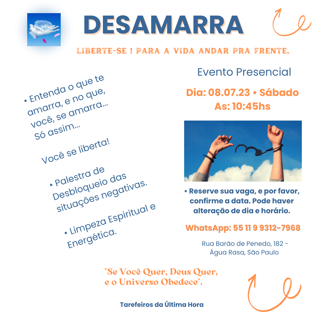 Desamarra | Trabalho de Desbloqueio das situações negativas