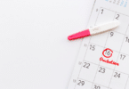 Calendário marcando o dia da ovulação