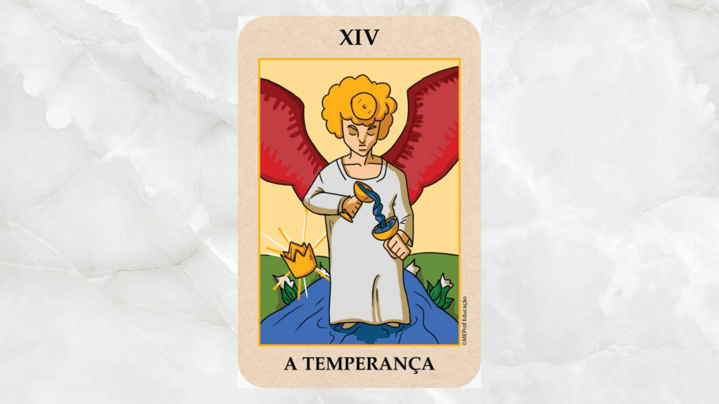 Carta de tarot A temperança 