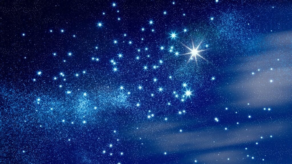 Imagem de um céu estrelado.
