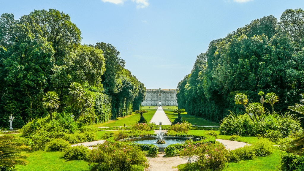 Jardins em Caserta na Itália.