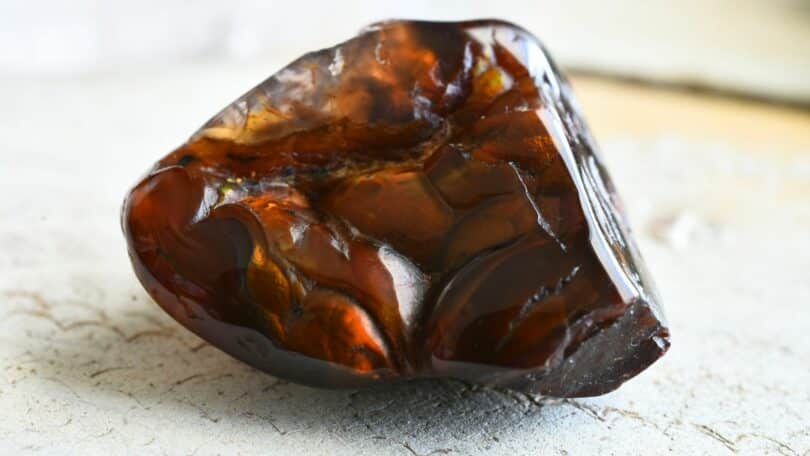 Imagem do cristal de ágata de fogo.