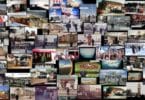 Painel com imagens feitas pelo autor do artigo durante trabalhos realizados por diversos países e diferentes estados do país.